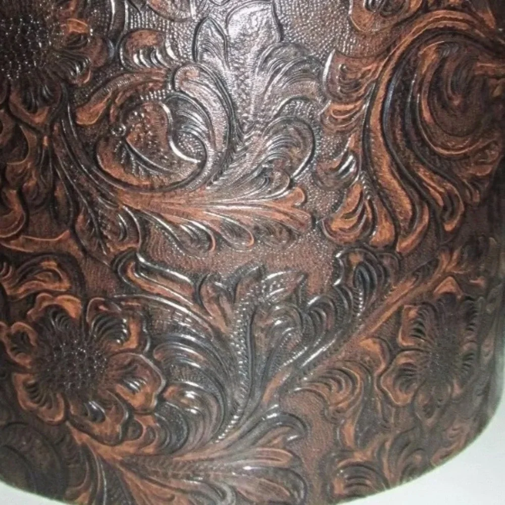 Vintage Irvinware Embossed Tooled 3 Quart Barware with Handle 1970’s